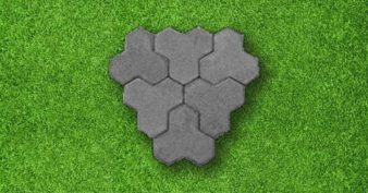 Тротуарная плитка «Трилистник» в Киеве